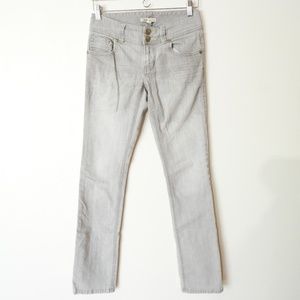 CABI Mid Rise Gray Skinny Jean Style 332
